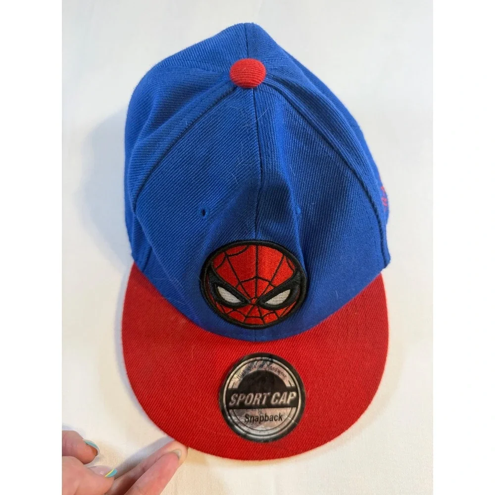 Spider-Man Marvel Comics Blue Red Snapback Hat Adjustable Sport Cap